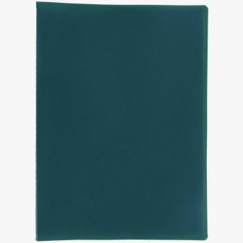 Flexible Polypropylene Document Display Book, 100 Sheets, Green