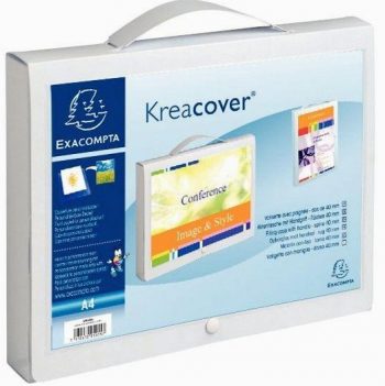 Valisette personnalisable en polypropylène dos 4 cm blanc