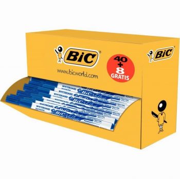 Pack de 48 feutres effaçables à sec pointe ogive fine 1,5 mm dont 8 gratuits bleu