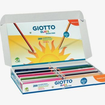 Set of 288 Elios Wood Free assorted colored pencils