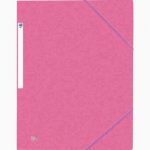 Chemise 3 rabats à élastiques TOP FILE+ en carte lustrée 4/10e 390g, rose pastel
