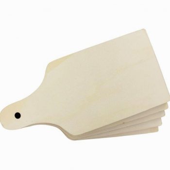 Lot de 5 planchettes rectangulaires en bois