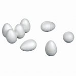 Lot de 25 oeufs en styropor blanc 4x6 cm