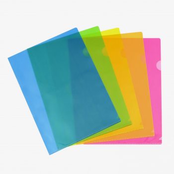Pochettes coins en polypropylène souple 130 microns assortis