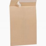 Set of 50 reinforced kraft envelopes 162x229 mm 130gsm with protective strip