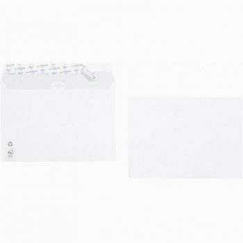 Pack of 500 white C5 envelopes 162x229mm 90gsm with protective strip