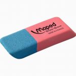 Set of 40 dual-color mini ink and pencil erasers