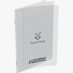 Cahier de poésie et de chant incolore Conquerant 48 pages 90g / 120g 17 x 22 cm Seyes / Uni blanc