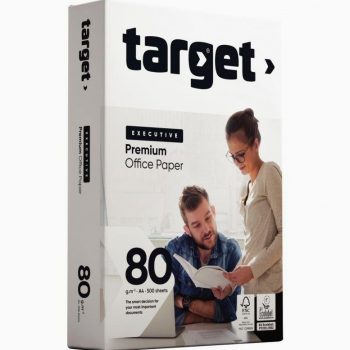Ramette de 500 feuilles de papier blanc 80g de format A4 TARGET EXECUTIVE