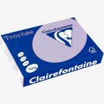 Paquet de 250 feuilles de papier 160g de format A4 lilas TROPHEE CLAIREFONTAINE