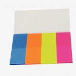 Set of 4 dispensers with 40 assorted color transparent film page markers