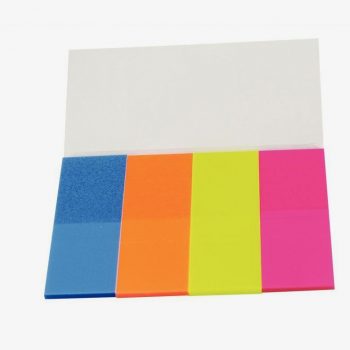 Set of 4 dispensers with 40 assorted color transparent film page markers