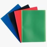 Flexible Polypropylene Display Book, 60 Pockets, Blue