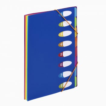 Trieur extensible 8 compartiments bleu Happy Fluo