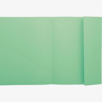 Pack of 100 light green 1-flap folders, 160g, size 24x32 cm