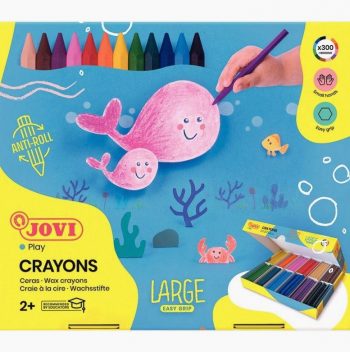 Boîte de 300 crayons plastique 12 couleurs assorties jaune, orange, rose, rouge, marron clair, marron foncé, vert clair, vert foncé, turquoise, bleu France, violet, noir