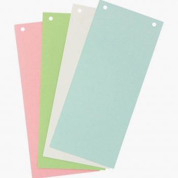 Paquet de 100 fiches intercalaires rectangulaires FOREVER 180g, coloris assortis