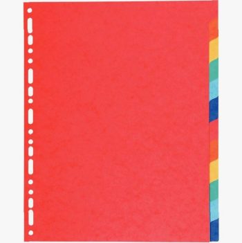 Jeu de 12 intercalaires à touches neutres en carte recyclée 220g format A4+