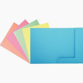 Paquet de 50 chemises 2 rabats Super 210g, format 24x32 cm, coloris pastel assortis