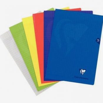 Cahier coloris assortis Clairefontaine 96 pages format A4 21 x 29,7 cm 90g Seyès
