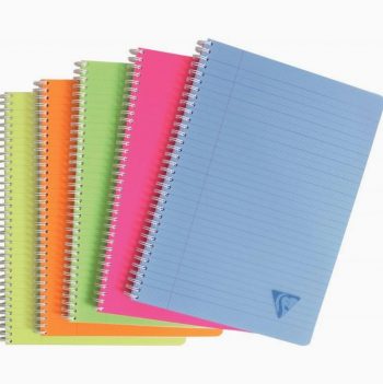 Cahier coloris assortis Clairefontaine Linicolor Fresh 180 pages format A4 90g 21 x 29,7 cm Ligné