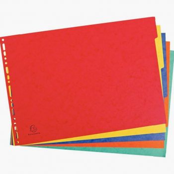 Set of 5 glossy card dividers 400g, landscape A3 size
