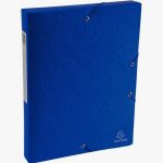 Exabox Scotten Filing Box in Glossy Cardboard, 40 mm Spine, Blue