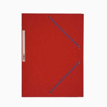 Glossy Cardboard 3 Flap Folder with Elastic 5/10th 350g Red