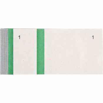 Set of 10 Numbered Stub Blocks, Single Stub, Green