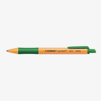 Retractable Ballpoint Pen Pointball Medium Tip Green