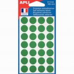 Set of 168 green color tablets, 15mm diameter