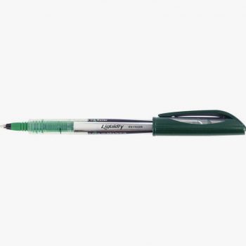 Green Liquid Ink Roller Pen, Medium Tip Liquidly