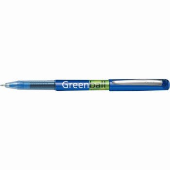 Roller Greenball plastique recyclé pointe moyenne bleu Pilot