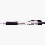 Retractable Gel Ink Pen with Grip, 0.7mm, Black