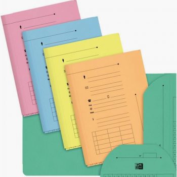 Set of 25 pastel-colored HV folders for hanging file systems, assorted colors