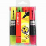 Set of 4 Assorted Stabilo Luminator Highlighters in Blister Pack