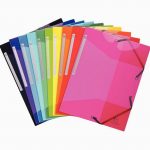 Polypropylene Document Folder with 3 Flaps and Elastic Bands IDERAMA PP