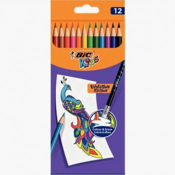 Etui de 12 crayons de couleur Evolution Illusion
