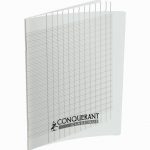 Cahier incolore Conquerant 96 pages 90g 17 x 22 cm Seyes 2,5 mm agrandi 10/10
