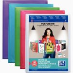 Protège-documents personnalisable 80 pochettes 160 vues pour format A4 21x29,7 cm 5 couleurs assorties: bleu incolore rose violet vert
