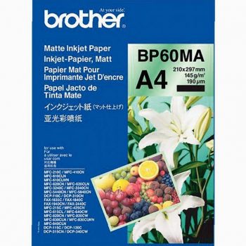 Brother 25-Sheet Pack Matte A4 Inkjet Paper, 21 x 29.7 cm