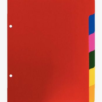 Jeu de 6 intercalaires en polypropylène 2/10ème pour format 17 x 22 cm