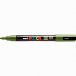 Marqueur pointe fine conique vert kaki