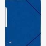 Chemise 3 rabats à élastiques TOP FILE+ en carte lustrée 4/10e 390g, bleu