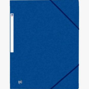 Chemise 3 rabats à élastiques TOP FILE+ en carte lustrée 4/10e 390g, bleu
