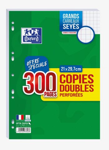 Pack of 300 A4 Seyes Lined Double Sheets