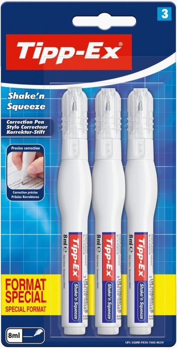 Lot de 3 correcteurs Shake'n Squeeze Tipp-EX