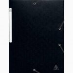 Chemise 3 rabats à élastiques SCOTTEN en carte lustrée 600g, noir