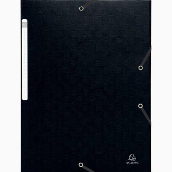 Chemise 3 rabats à élastiques SCOTTEN en carte lustrée 600g, noir