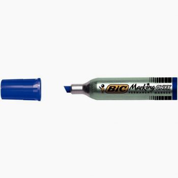Permanent Chisel Tip Marker Solvent-Based Fade-Resistant Blue